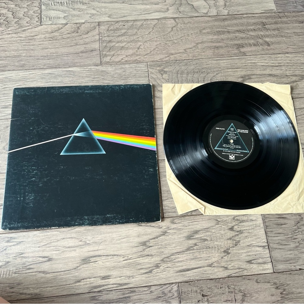 Pink Floyd Black Vinyl with Rainbow Prism